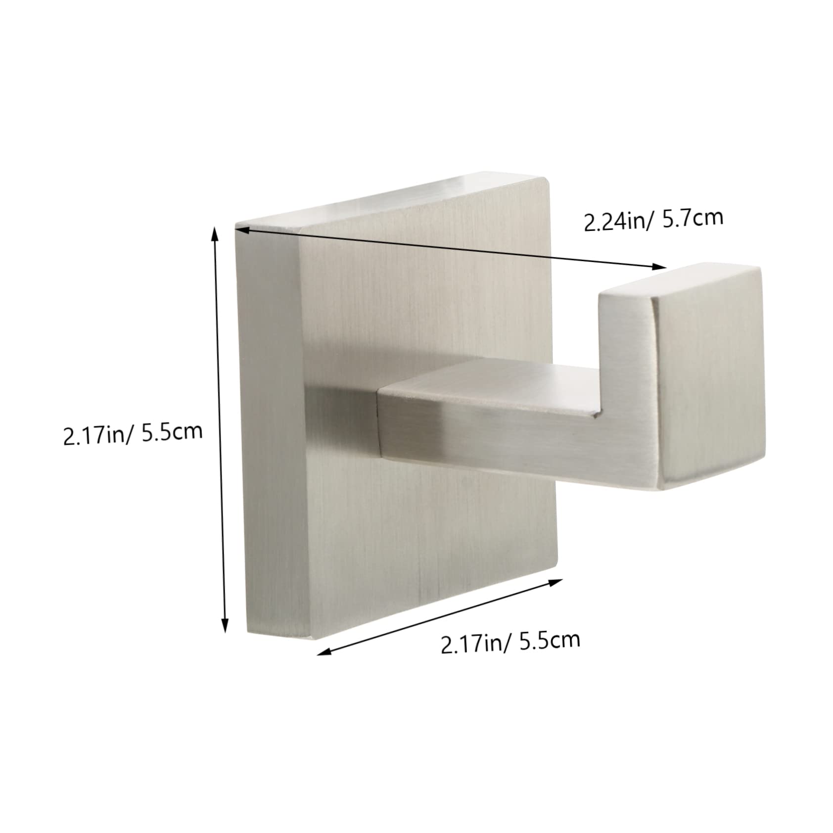 VILLCASE 2 Ganchos De Acero Inoxidable Para Colgar En La Pared Para Batas De Baño Toallas Ropa Abrigos Batas Acero Inoxidable Color Plateado