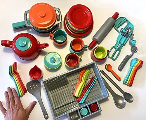 ERRO Küchenutensilien Set 71-teilig - Kaufladen Zubehör, 41004, Kinderküche, Kinder Küchenspielzeug, Spielzeugküche… – Bild 6