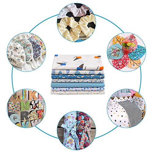 Tissu coton pour masque couture patchwork Elinala bricolage 7 pcs - 4