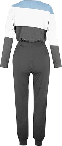 Miniatura 4 de Bidobibo Conjuntos de descanso para mujer, 2 piezas, conjunto de dos piezas, sudadera de manga larga y pantalones largos con bolsillos, Conjuntos de
