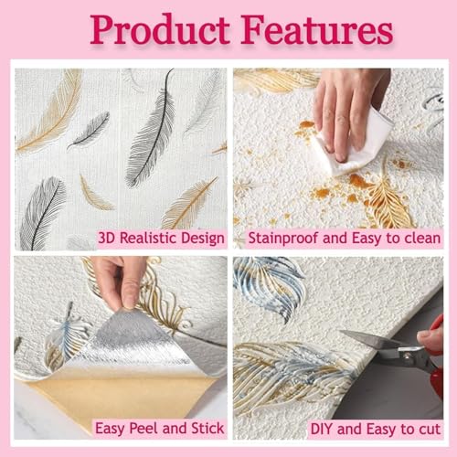 Image of 3D Brick Wallpaper for Wall | Self Adhesive PE Foam DIY Panel | Peel & Stick Decor for Home, Living, Bedroom & Office (70 x 77 cm, Appx 5.8 Sq Ft) (1, MP WHITE-01)