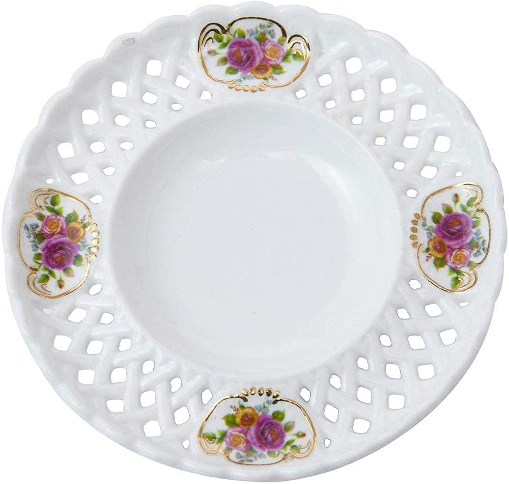 Juego de Tazas de café, Juego de té y café de Porcelana de pequeña Capacidad, Juego de 6 Tazas y platillos de cerámica, Regalo (B)