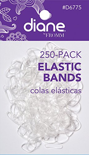 Diane D6775 Elastic Bands, Clear, 250 Count
