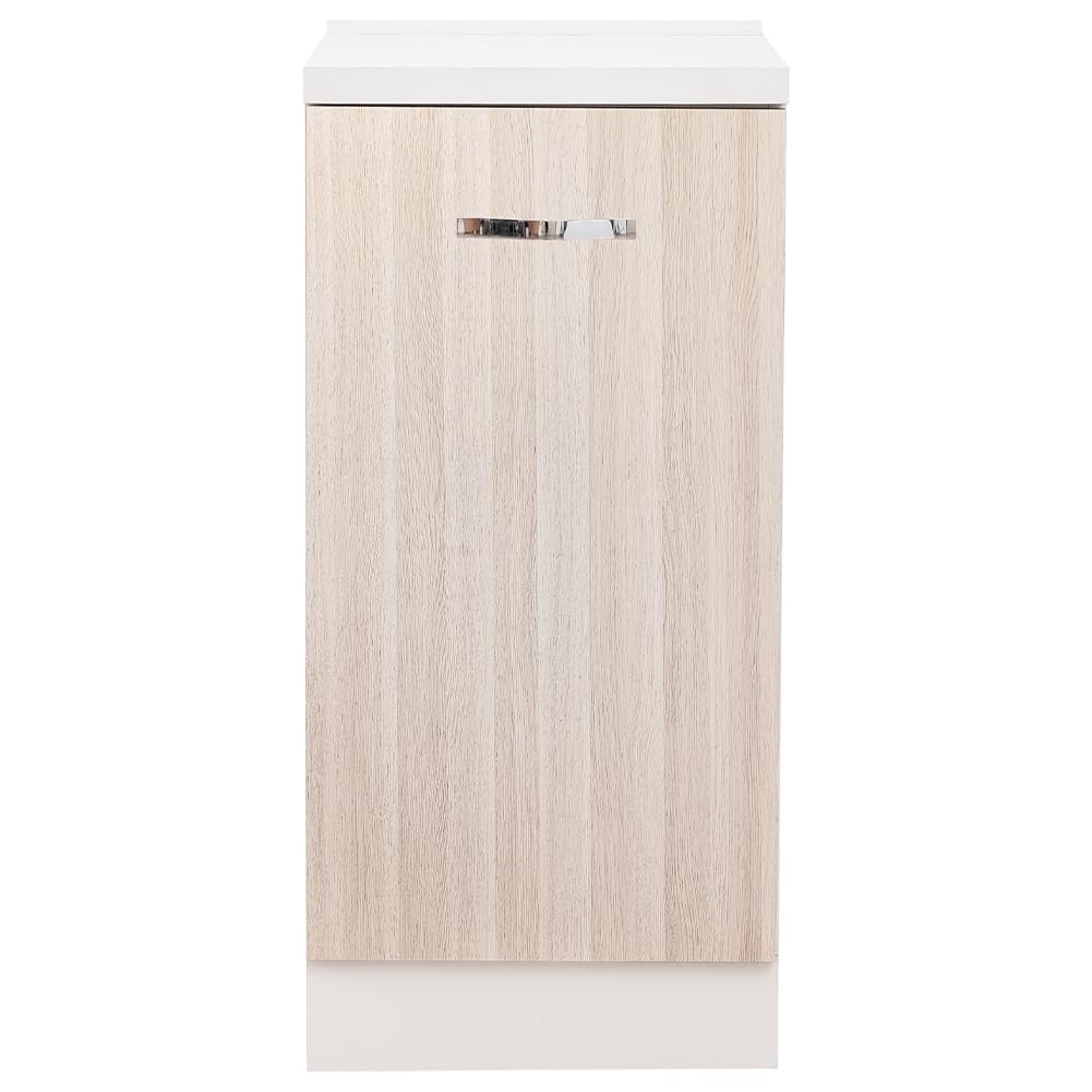 Shally Dogan Mobile Base per Cucina Componibile, Mobiletto con Struttura in Legno Robusta e Resistente, Colore Olmo, Maniglia con Finitura Cromata, Design Moderno (Anta Singola)
