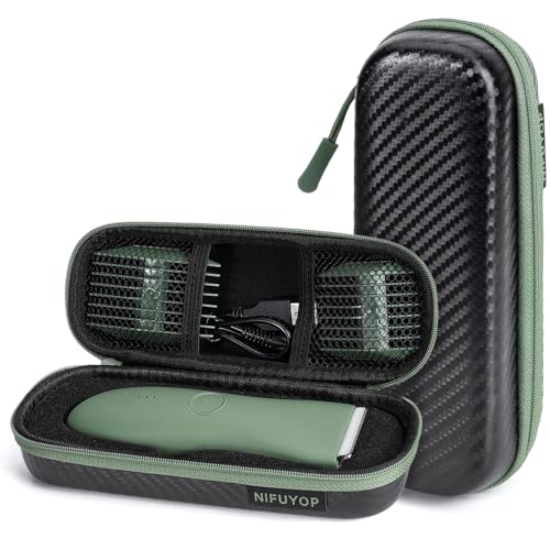 NIFUYOP Case for Meridian Shaver, Electric Razor Travel Box for Meridian Trimmer Accessories with Shockproof Foam, Waterproof Storage Bag for MANSPOT Groin Hair Trimmer without Dock, Black