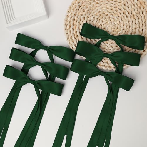Pinzas de moño para cabello set 6 piezas color verde miniatura 6