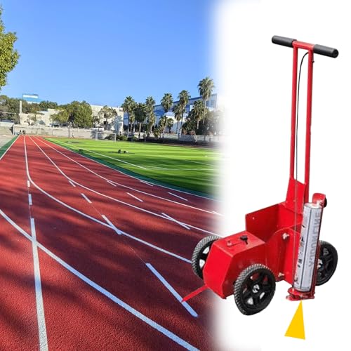Máquina de marcado de línea resistente para estacionamientos y campos de juego, carrito de pulverización de goma duradero para facilitar el rayado