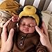 BABESIDE Black Reborn Baby Dolls, 17 Inch Realistic Black Newborn Lifelike Real Life Baby Dolls Soft Vinyl & Cloth Body with Feeding Kit Gift Box for Kids Ages 3+