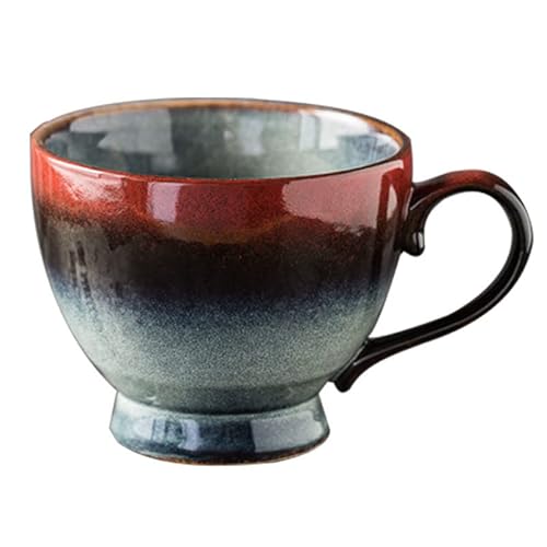 ZPPLD Kaffeetasse Groß, Cappuccino Tassen Steingut,Tasse 500ml,Große Tasse,Tasse Steingut,Teetasse mit Henkel,Kaffeetasse aus Keramik,Kaffeetasse aus Porzellan,Künstlerdesign Tasse Cover