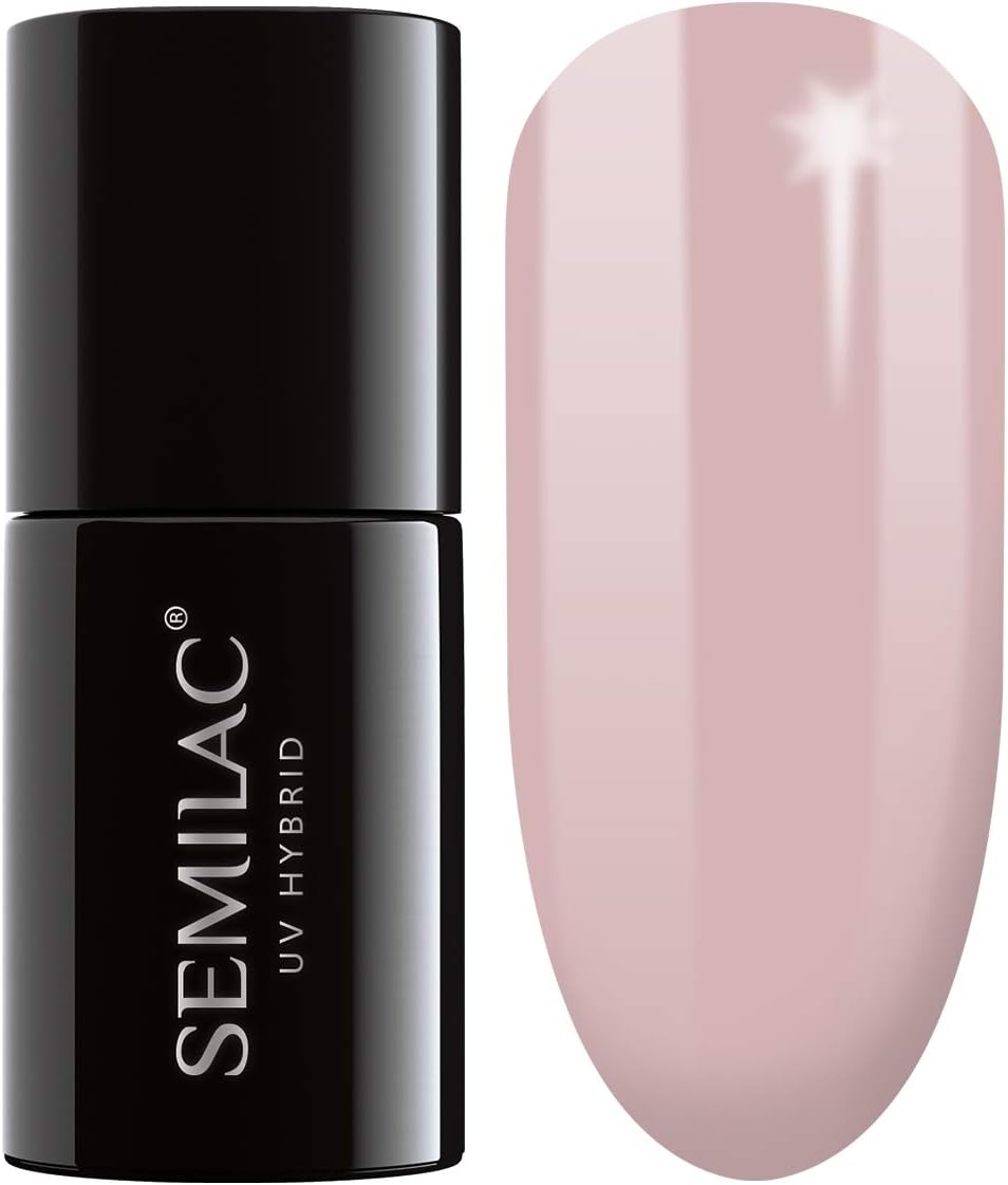 SEMILAC Gel Nail Polish 135 Frappe, Full Coverage Gel Polish, Soak Off Easy To Use LED/UV Nail Lamp