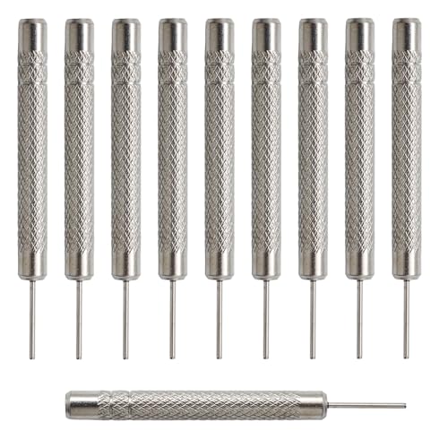 Mormchlots 10pcs Durable Watch Band Pin Remover Precision Repair Tools Link Removal Tool Professional Watchmaker Tool for Watch Repair Enthusiasts(1mm)