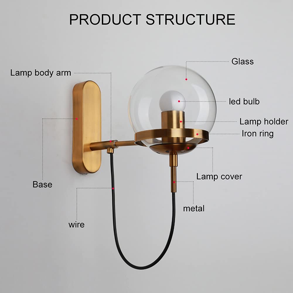 Lampada a Bacchetta, LED l Luce r Decorazione Camera da Letto l Lampade E27 110-220V Illuminazione Domestica Moderna Bagno Corridoio