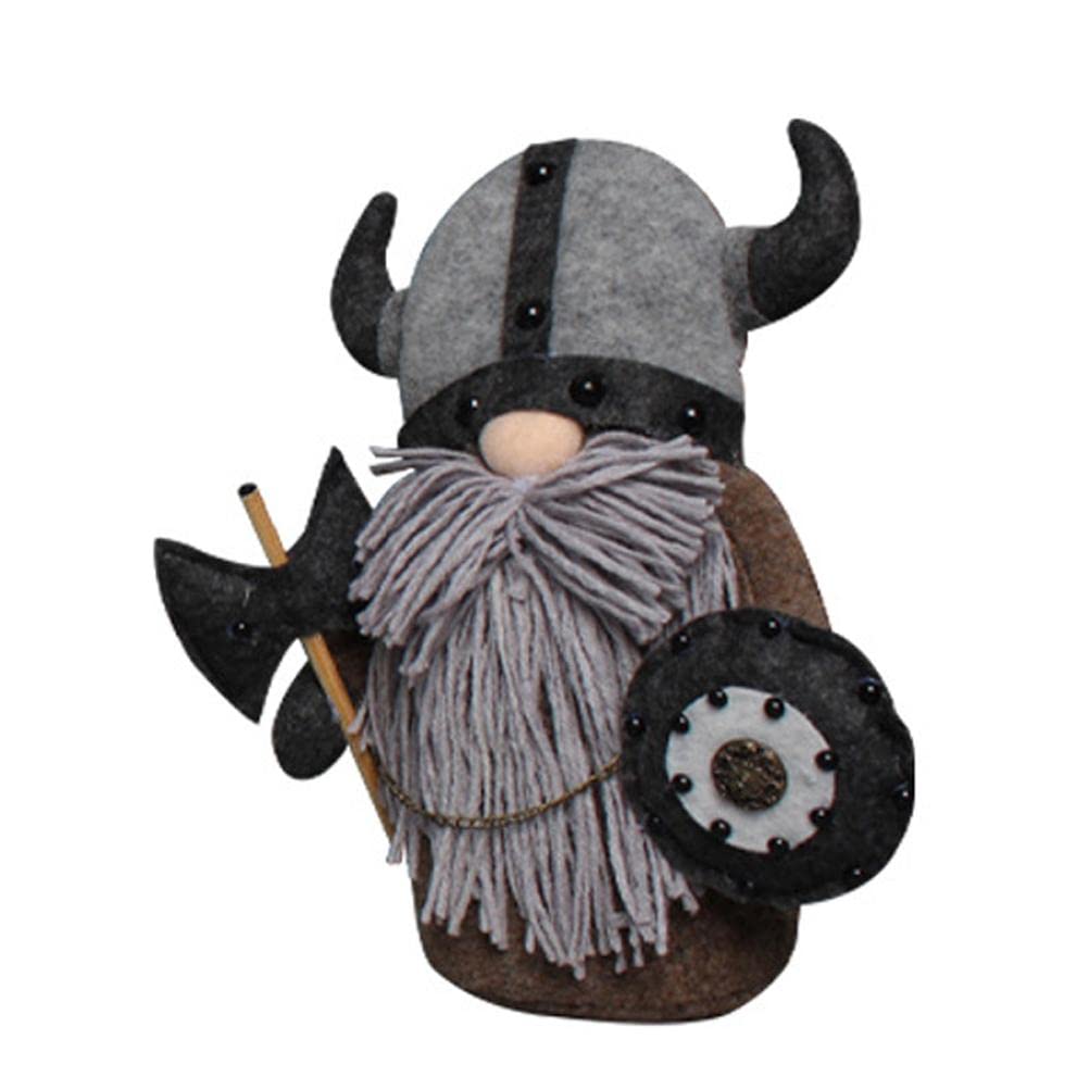 Faruxue Viking Handmade Plush Gnomes - Faceless Gnome Plush Doll Knight Dwarf Viking Gladiator Figurine Table Ornaments Holiday Home Decoration
