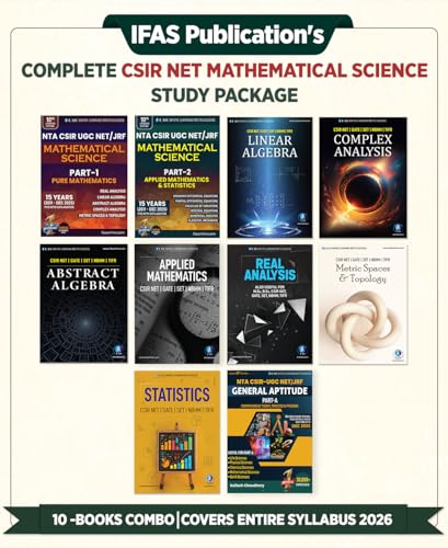 Image of CSIR NET Mathematical Science Books 2026 | 10 Book Set for CSIR NET Mathematics | Complete Study Material with Theory, PYQ, Practice Notes & General Aptitude for NTA CSIR UGC NET /JRF Exam | IFAS