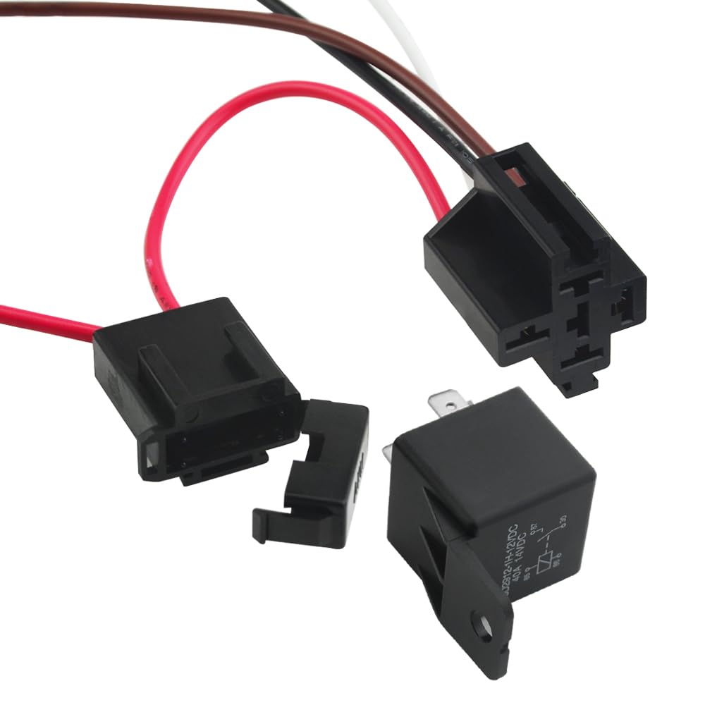 Kit cablaggio relè ventola elettrica 4 pin 40 AMP interruttore sensore temperatura 185 On 175 Off termostato ventola raffreddamento