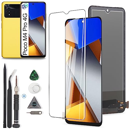 RongZy para Xiaomi Poco M4 Pro 4G MZB0B5VIN Reemplazo de Pantalla Táctil LCD + Compatible con Poco M4 Pro 4G el Kit de Herramientas de la Pantalla de Montaje del Teléfono