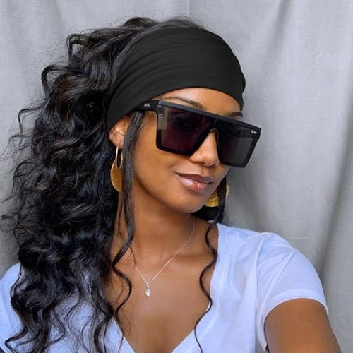 Blooms Bandeau Cheveux Femme, Bandeau Large Serre Tete Femme Élastique Headband Yoga Sport Bandana Multicolore Accessoire Cheveux 4 Pièces – vue 2