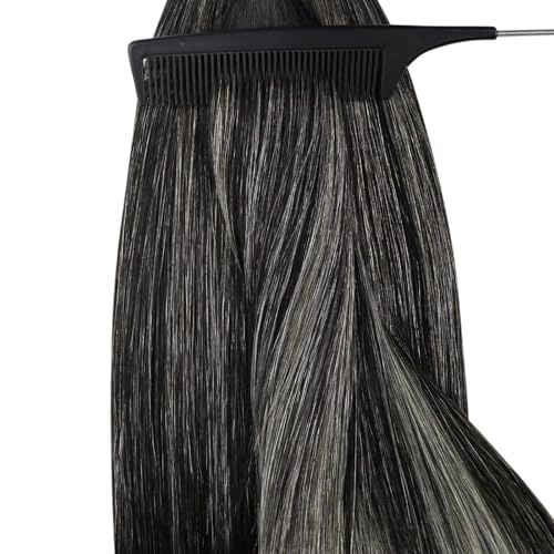 Image of YoungSee Nano Hair Extensions Human Hair Ombre Black 22 Inch 50g 50 Strands