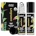 Organic Stress Relief Blend Roll On Essential Oil Rollerball (2 Pack - USDA Certified Organic) Pre-diluted with Glass Roller Ball for Aromatherapy, Kids, Adults Topical Skin Application - 10ml