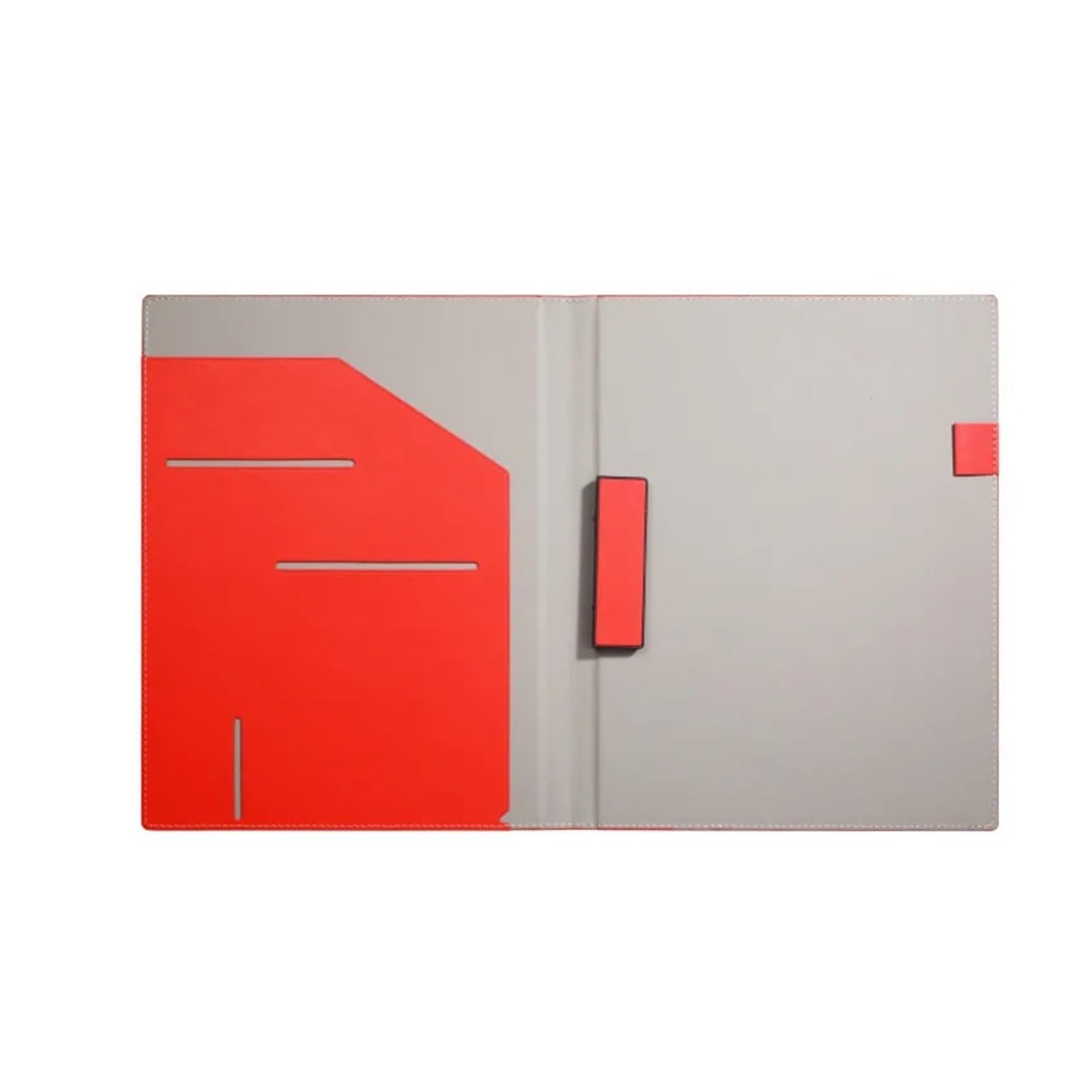Porta documentos de carpeta comercial A4 for contratos, informes y menús, libro datos del organizador archivos Office(RED)