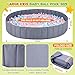 Burbell 72 x 12 Extra Large Kids Baby Ball Pool, Jumbo Ball Toddlers Game Activity Pit, Hold Over 2000 Balls, Round Folding Portable Play Pit Indoor and Outdoor, Balls Not Include(Grey)