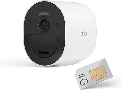ARLO Go 2 3G et 4G LTE, Caméra de Surveillance WiFi Extérieure sans Fil, Carte SIM ou WiFi IP, Détection par IA, Vision Nocturne Couleur, Compatible avec Alexa, Essai Secure Inclus, 1 Caméra