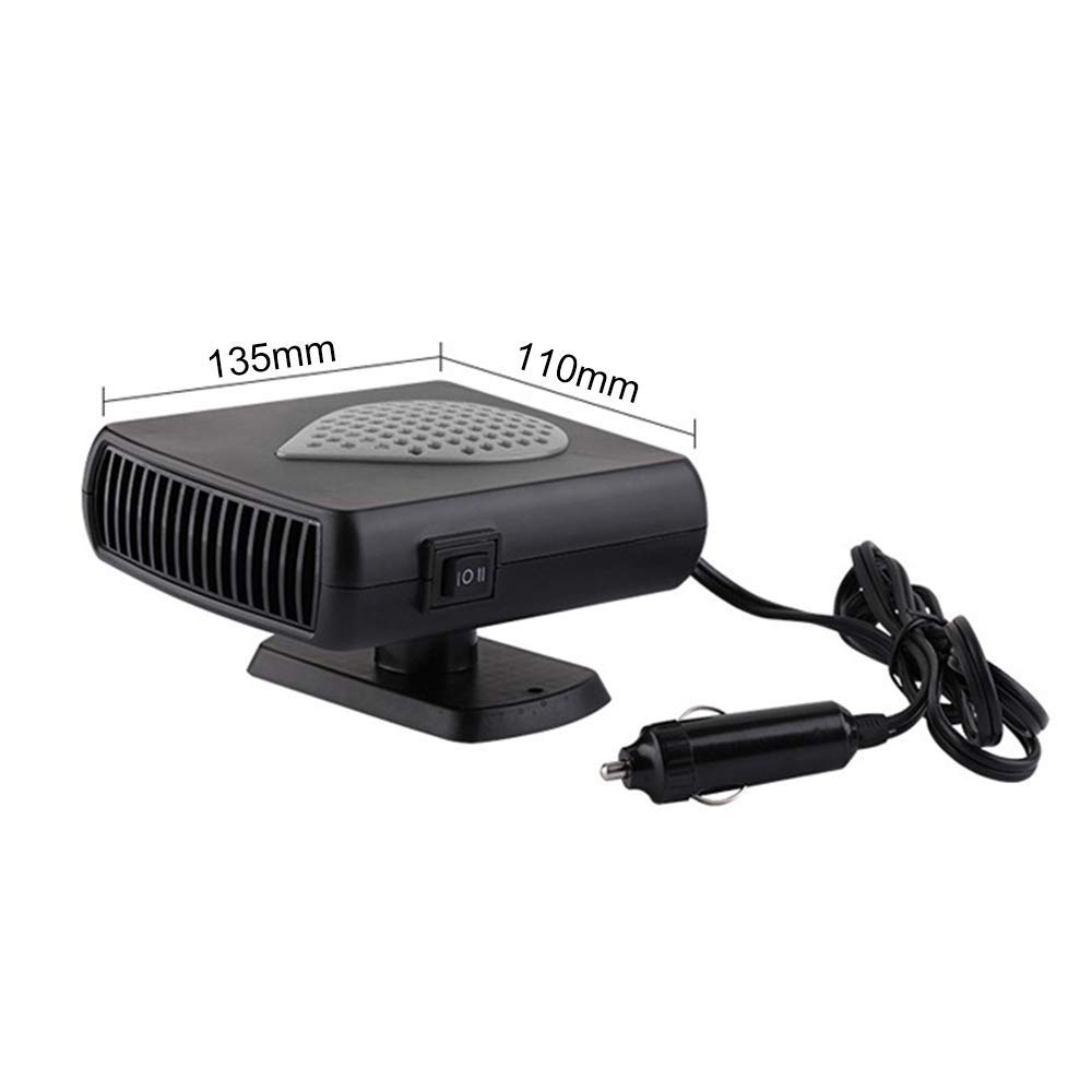 Chauffage De Voiture Portable Riloer 2 En 1 Dégivrage Rapide Du Ventilateur De Chauffage Et De Refroidissement Pour Le Désembuage Du Pare-brise D'automobile Et Le Maintien Au Chaud 12V 300W