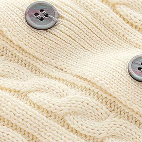 Miniatura 4 de chengchuang Mameluco de punto para bebé recién nacido, de manga larga, cálido, conjunto de gorro cálido