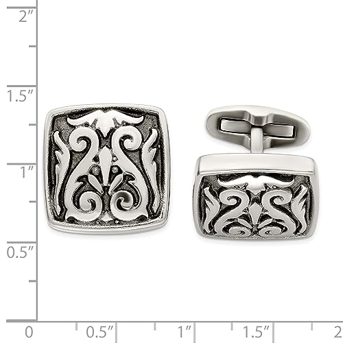 Mancuernillas para hombre de titanio macizo 20 mm miniatura 3