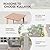 Kullavik Outdoor Patio Furniture Set,5 Pieces Indoor Rope Woven Sectional Sofa Set Modern Oak Patio Conversation Sets with Wooden Table for Balcony,Porch or Backyard,Grey