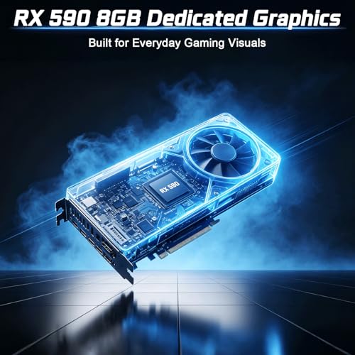 Image of Prebuilt Gaming PC Desktop,Core i7 Tower Computer,RX590 8G,Win11