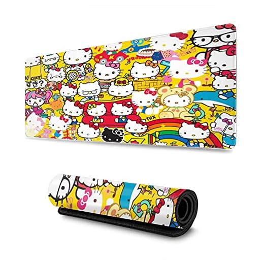 Hello Kitty musmatta bärbar dator stor skrivbordsmatta tangentbordsmatta lekmatta spelmusmatta 30 x 80 cm