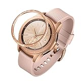 GELISHI Stainless Steel Bezel Ring Compatiable Galaxy Watch 42mm/Gear Sport Bezel Loop Adhesive Cover Anti Scratch & Collision Protector for Galaxy Watch Accessory - Rose Gold