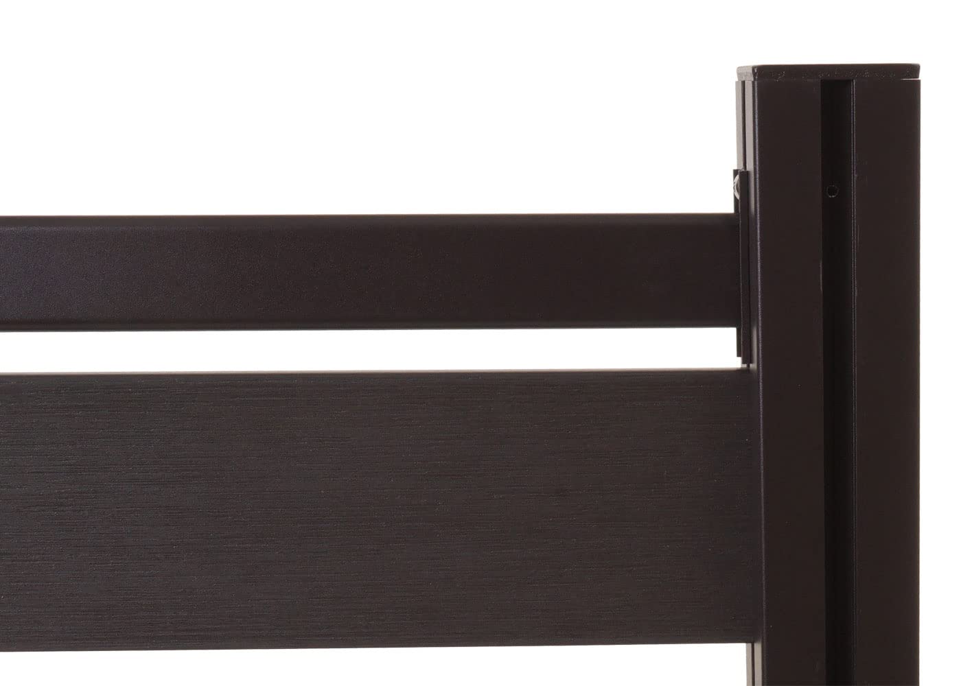 Recinzione fendivista bidoni box spazzatura rifiuti HWC-K57 alluminio aspetto legno 130x300x110cm - antracite