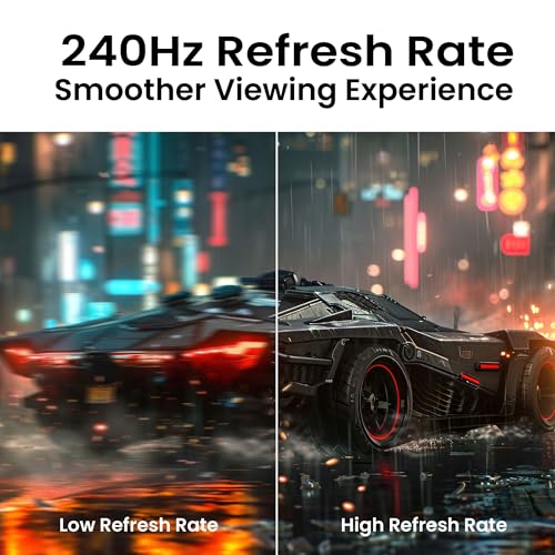 Image of FRONTECH 27 inch Gaming LED Monitor | Full HD (1920 x 1080) | 1ms | 240Hz | Panel RGB Light | Built-in Speakers | 99% sRGB | VESA Mount, HDMI & DP Ports (MON-0052A)