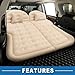 A ABSOPRO Car Air Mattress Camping Mattress Comfortable Backseat Bed Mat Air Bed for Napping Travel Beige