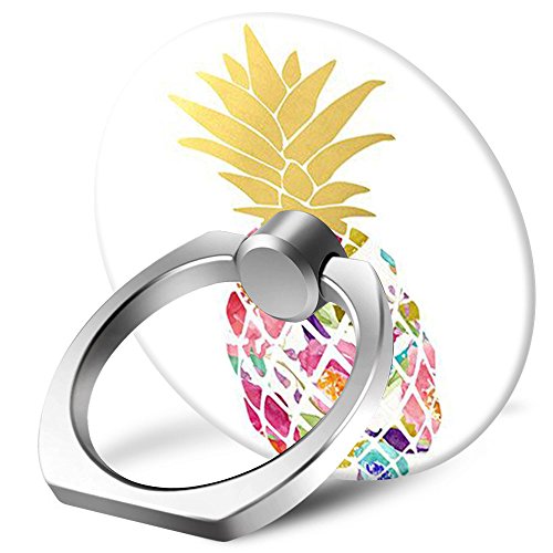 ne Ring Stand Holder Grip Mounts,Universal 360 Rotation Smartphone Finger Ring Grip Stand with for iPhone Galaxy LG Moto Case-Pineapple Flower Color Pattern