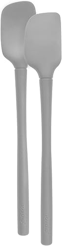 Tovolo Flex-Core Mini Espátula y Cucharilla Totalmente de Silicona, Juego de 2 Utensilios de Cocina, Resistente al Calor y Libre de BPA, Segura para