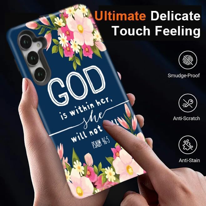 Compatible for Samsung Galaxy S25 Ultra 5G Case, Dual Layer Heavy Duty 2 in 1 Shockproof Protective Phone Case,Christian God Bible Verse - Image 7