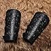 Leather Arm Guards Adults - 1 Pair Vintage Cosplay Wrist Bracers, Medieval Costume Accessory, Embossed Adjustable Arm Guard Pair | Stylish Bracer Set for Fashion Larp Cosplay Festivals Themed Events