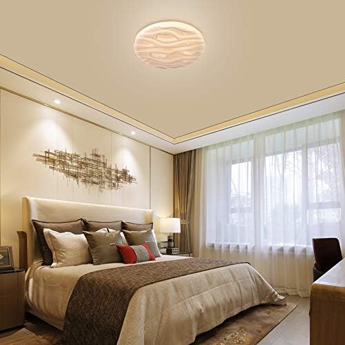 LUSUNT Ceiling Light LED Bathroom Light, 18W 1500lm 30cm, Ceiling Light Round, 3000K Warm White, 100W Equivalent, Flush Mount Ceiling Light for Bedroom, Kitchen, Living Room, Entryway