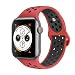 Produktbild VIKATech Ersatz Armbänder für Apple Watch Armband 44mm 42mm, Soft Silikon Ersatz Armbänder für iWatch Armband Series 4/3/2/1, M/L, Rot/Schwarz