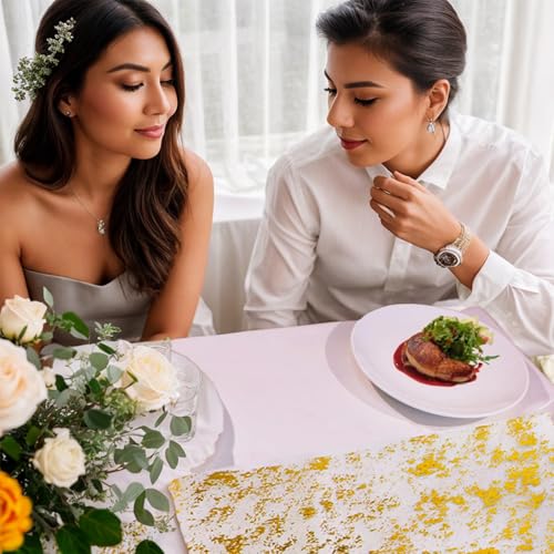 Chemin de table doré ajustable rouleau extra long pour table de mariage