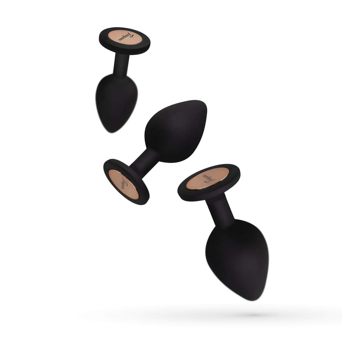 Teazers Buttplug Set – Silicone Triplicare Plug Anale Set di 3 Diverse Dimensioni - Adatto per principianti e utenti avanzati – Buttplug per Donna e Uomo - Nero