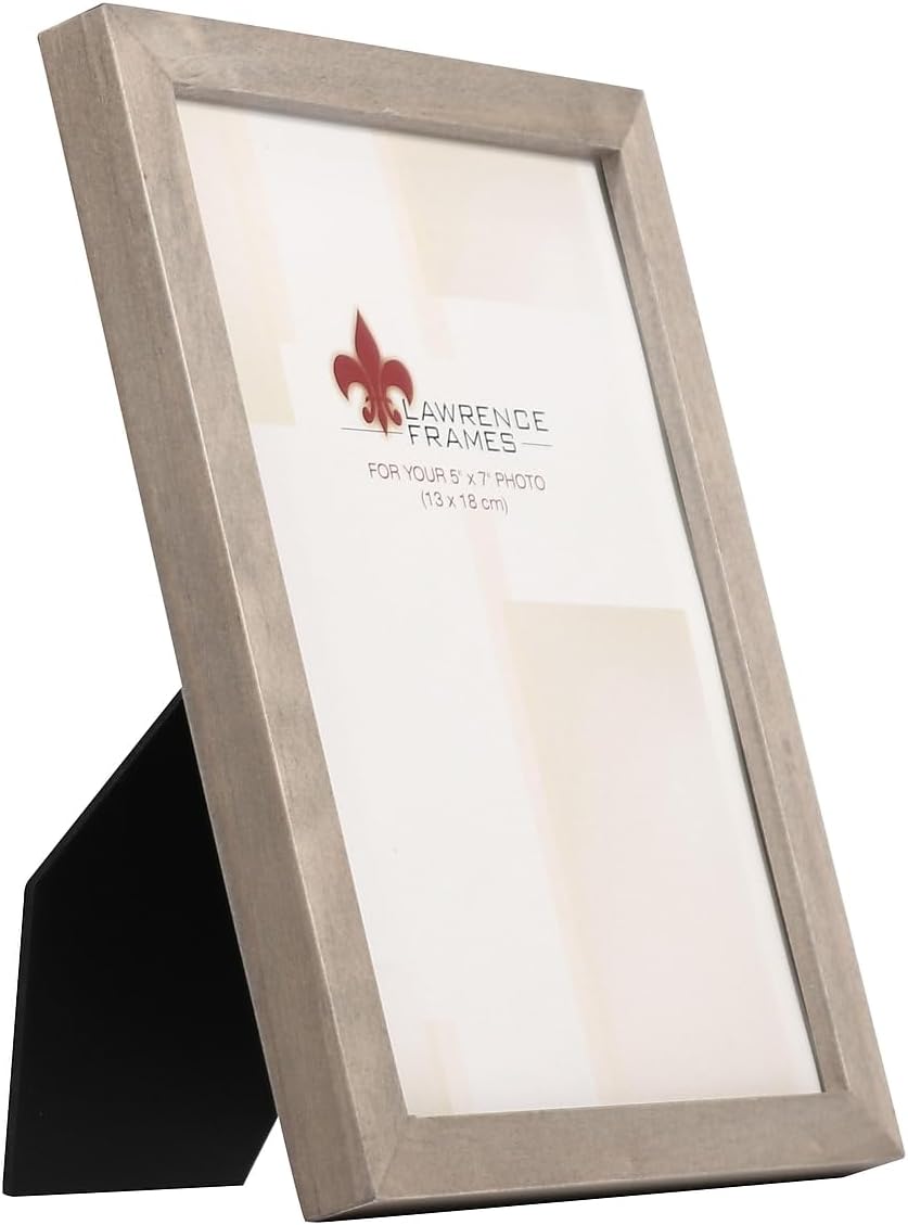 Lawrence Frames 756157 5x7 Gray Wood Gallery Collection Picture Frame
