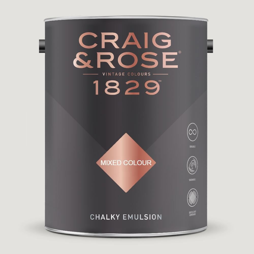 Paint Stop Mixed Colour Craig & Rose 1829 Chalky Emulsion Pantry White 5L