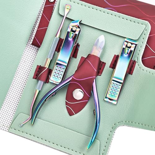 ネイルニッパーセット 爪と足の爪トリマーカッター マニキュアペディキュアキット キューティクルプッシャー付きキューティクルトリマー