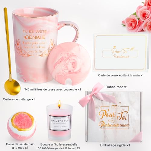 Coffret Cadeau Spa Pour Femme - Bougies, Bombe De Bain Et Accessoires Bien-être