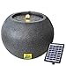Solar Gartenbrunnen Brunnen Harmony mit LED-Licht, Solarbrunnen Zierbrunnen Wasserfall Gartenleuchte Teichpumpe für Terrasse, Balkon, mit Pumpen, mit Liion-Akku