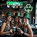 Shamrock Neon Sign, St. Patrick's Day Decorations with USB/Battery Powered, LED Clover Lucky Green Neon Lights for Man Cave Bar Pub Home Party Room Wall Decor (Clover, 2 Clover)